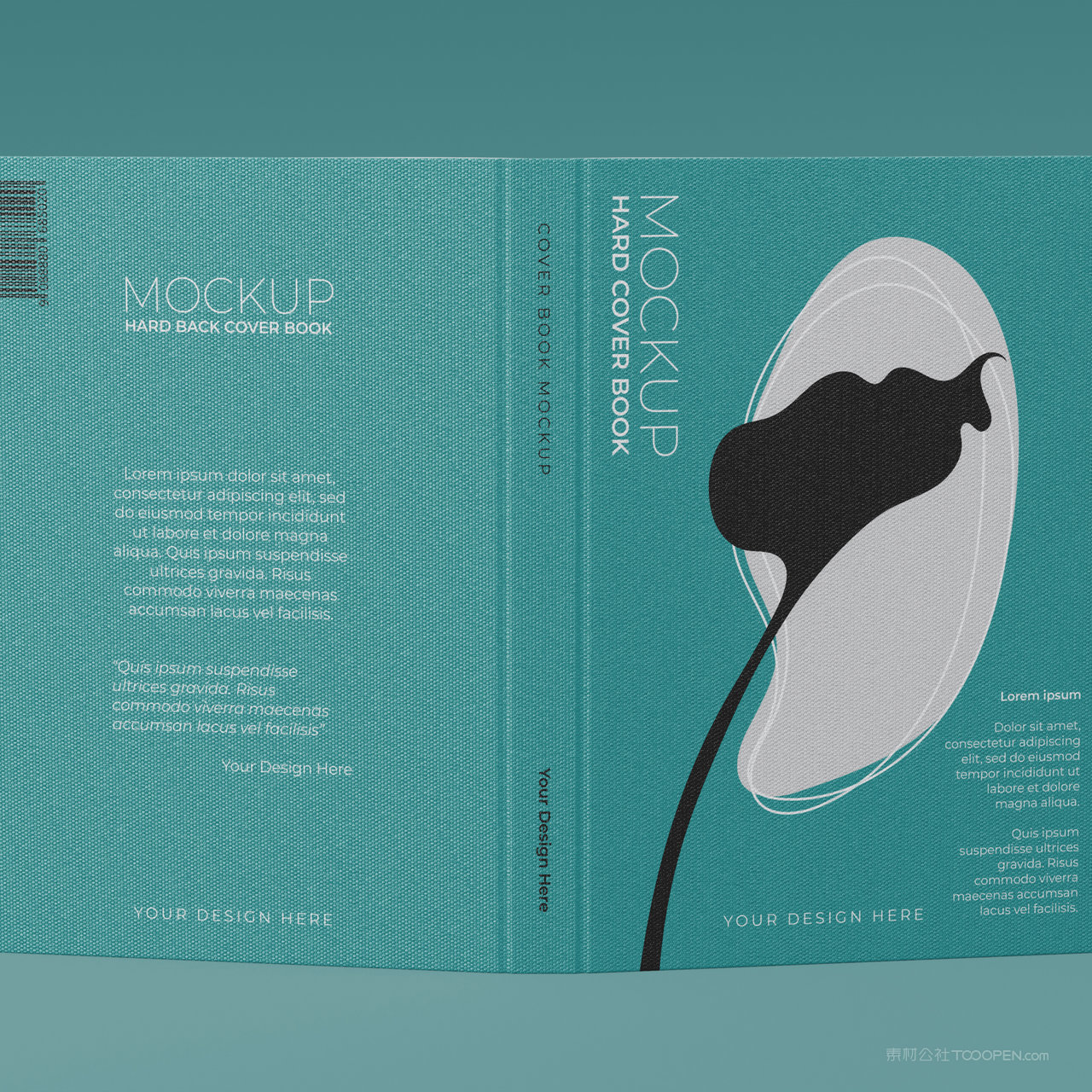 书本封面设计贴图样机