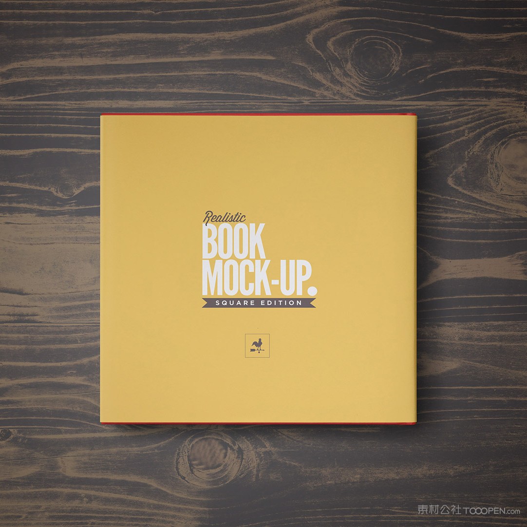 正方形书本画册封面贴图样机