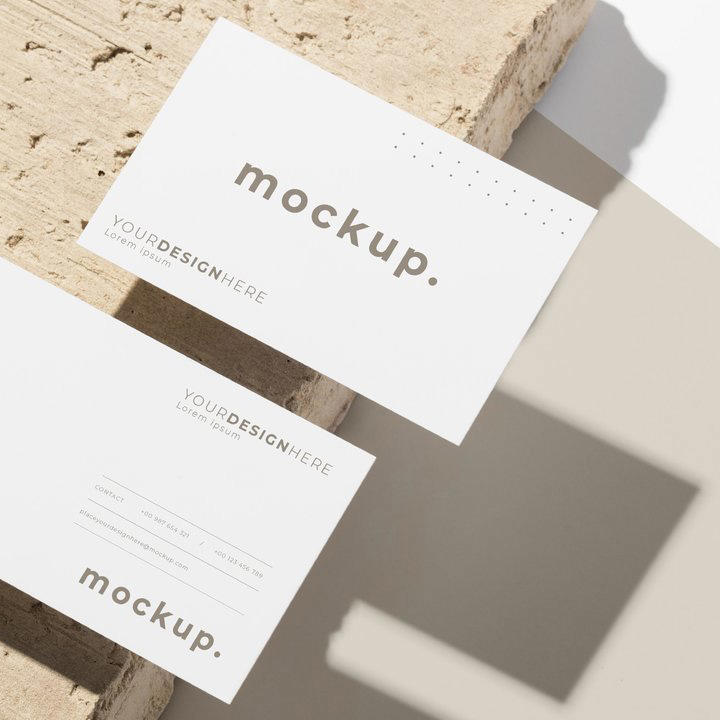 高档简约白色名片场景样机