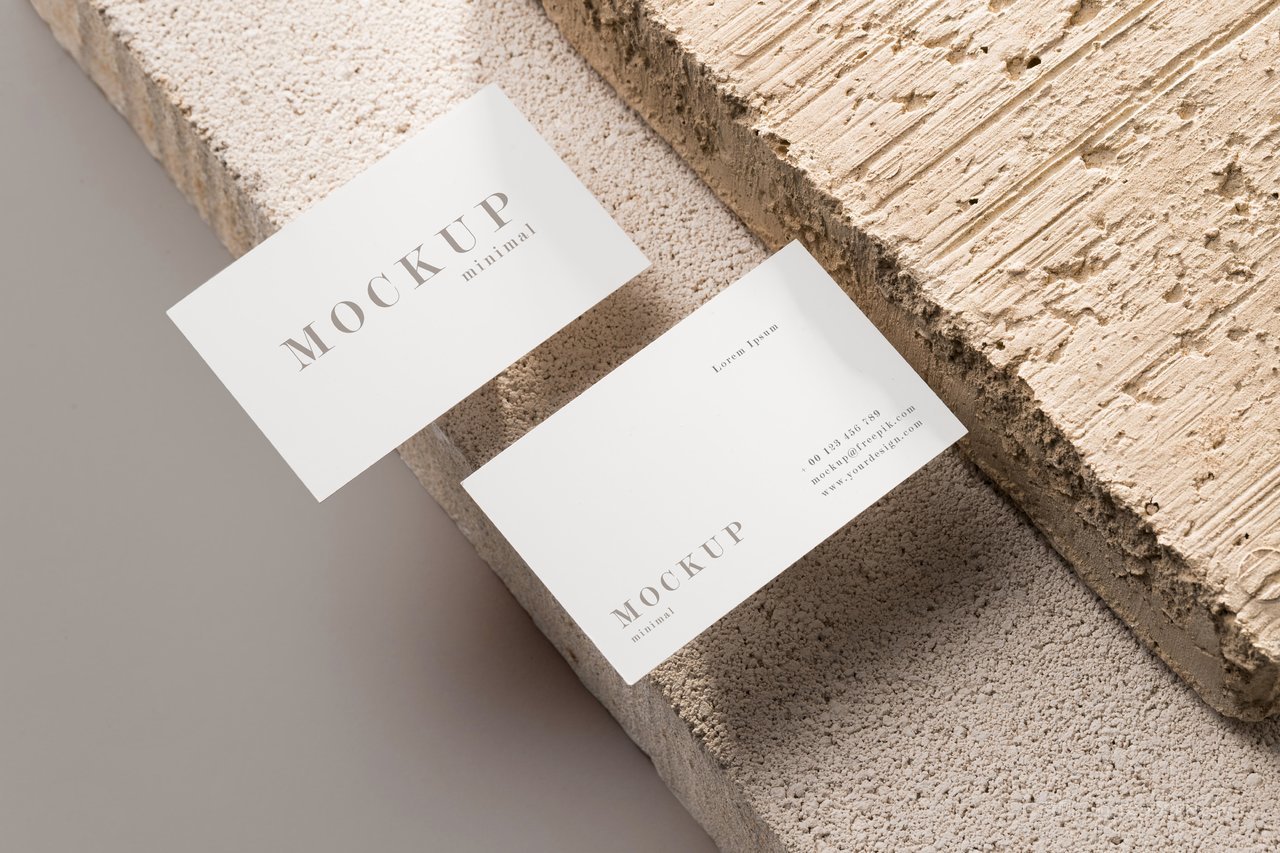 高档白色名片光影样机