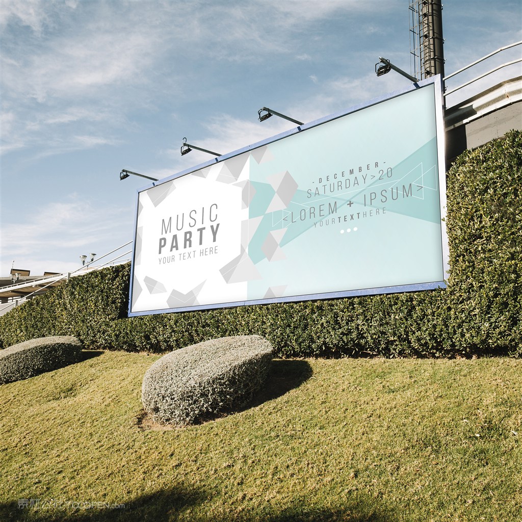 大型户外广告贴图样机