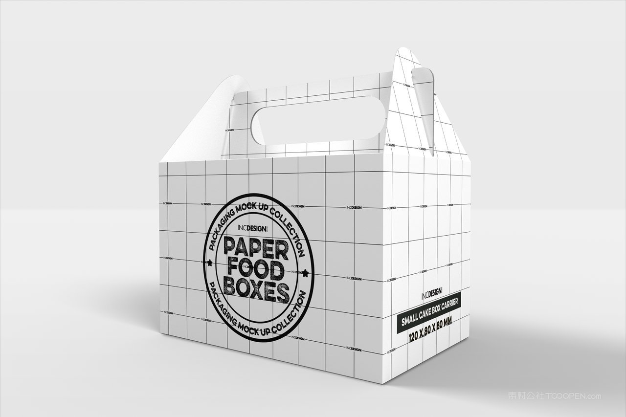 烘焙蛋糕面包店食品纸质包装贴图样机 (23)