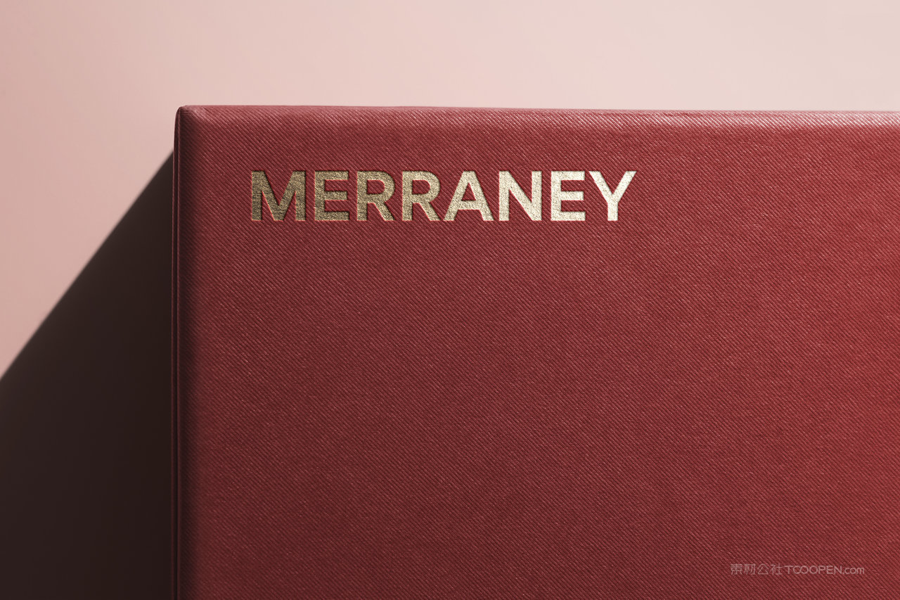 红色本子封面上的烫金字体