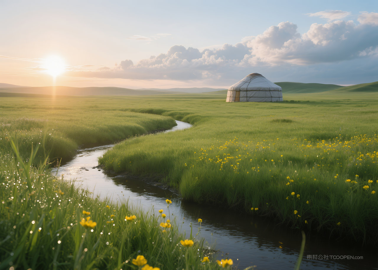唯美自然云彩日出风景天空云层