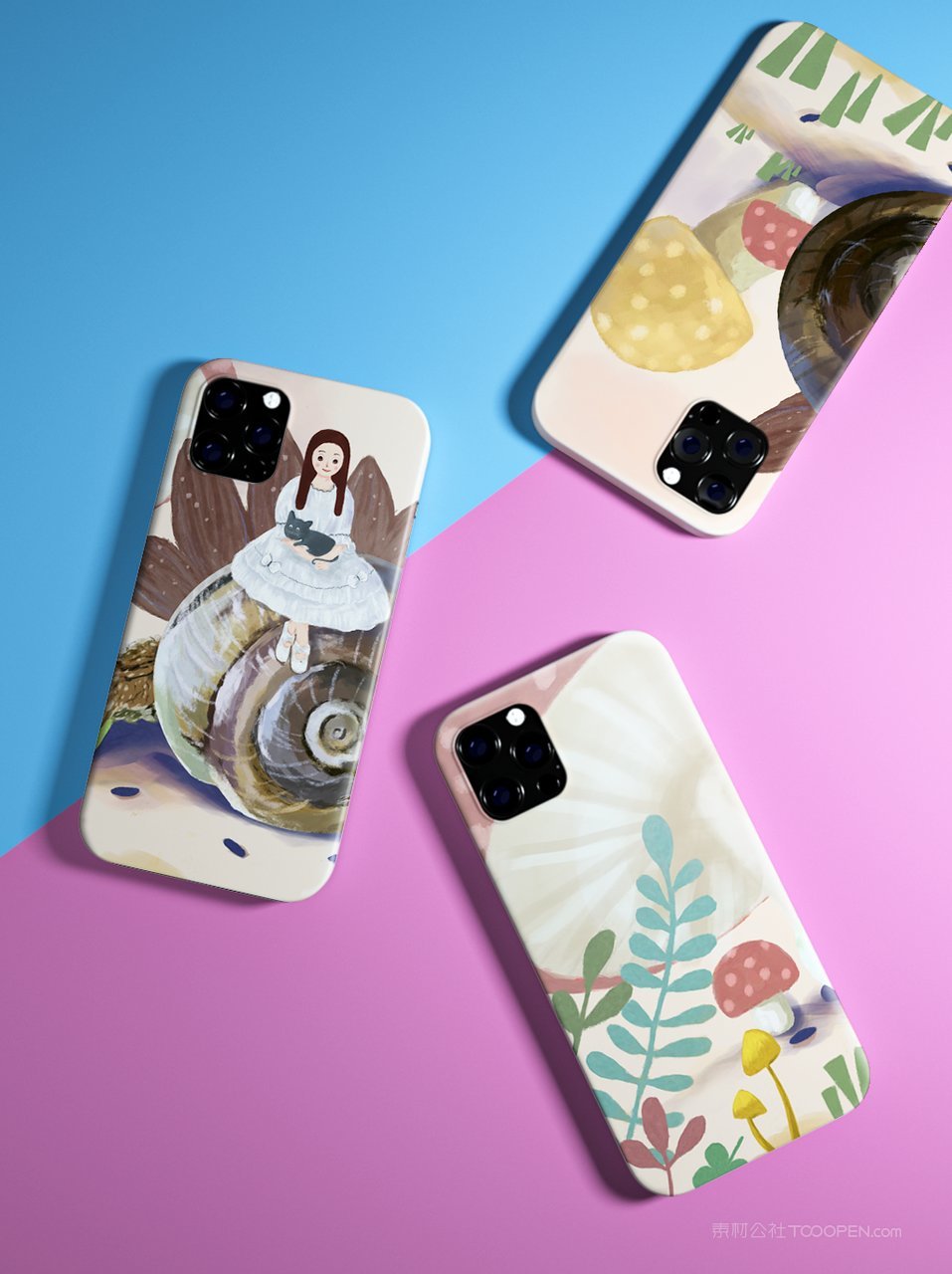 国潮手绘手机壳文创样机  (3)