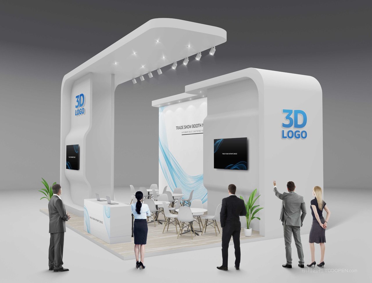 贸易展览展位场景样机