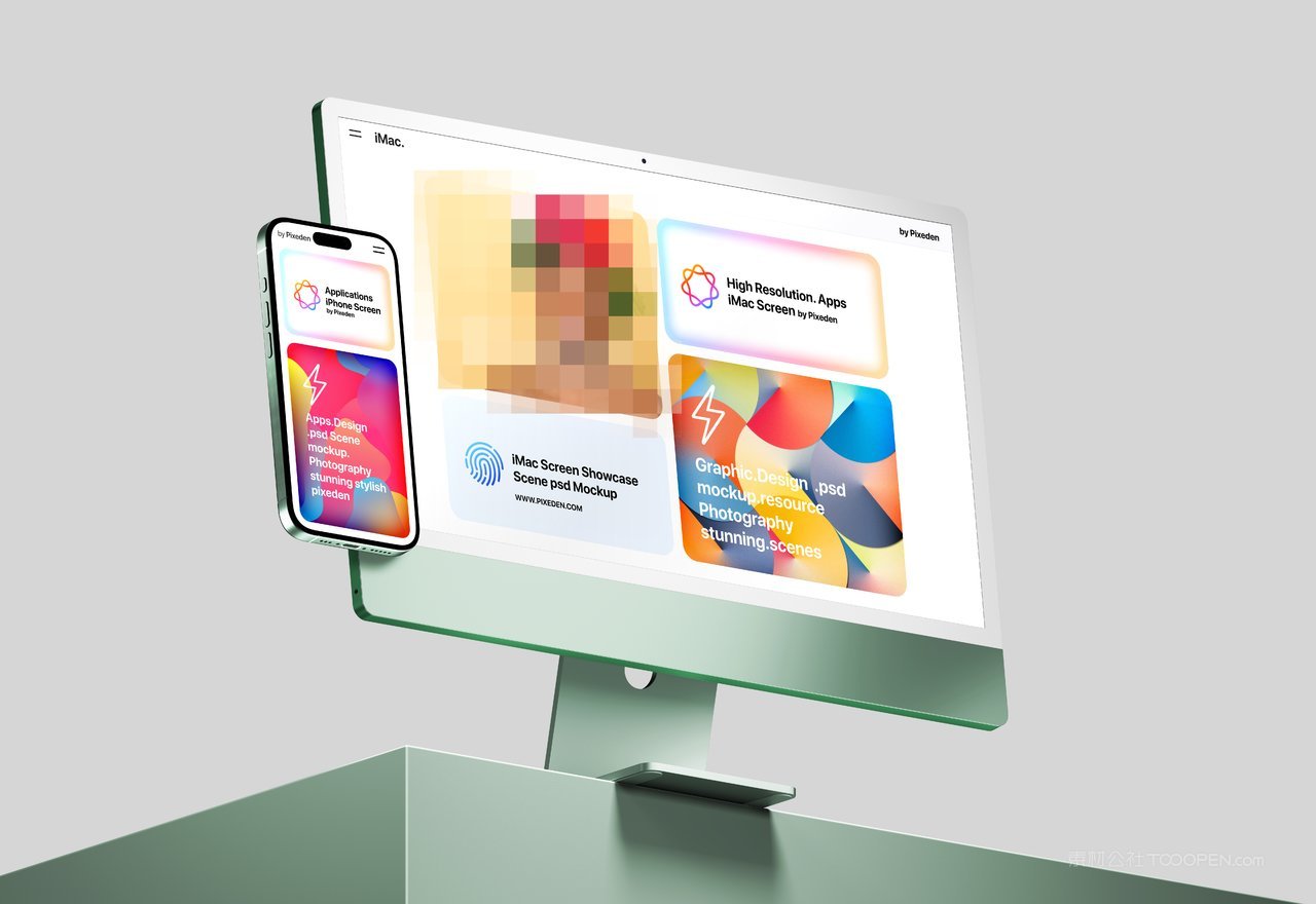 苹果手机电脑屏幕样机效果图