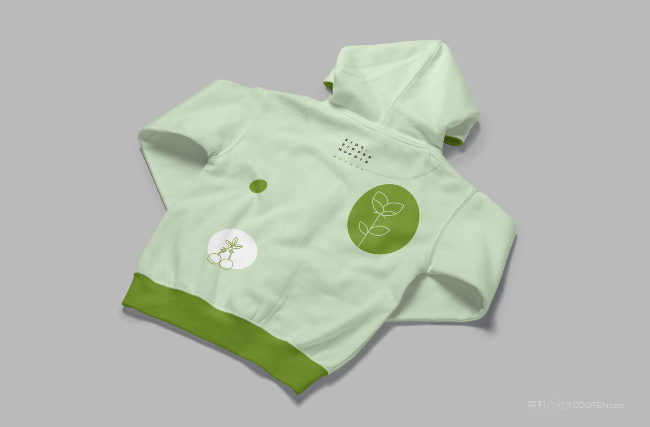 儿童拉链连帽衫样机