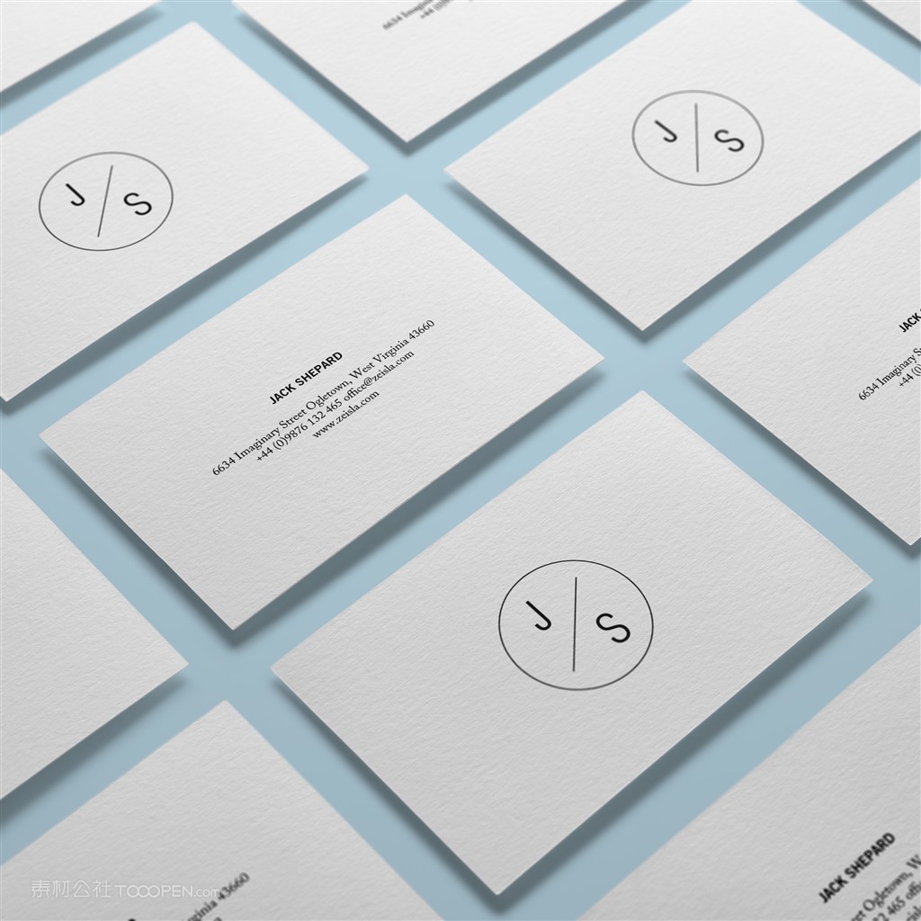 排列名片展示样机