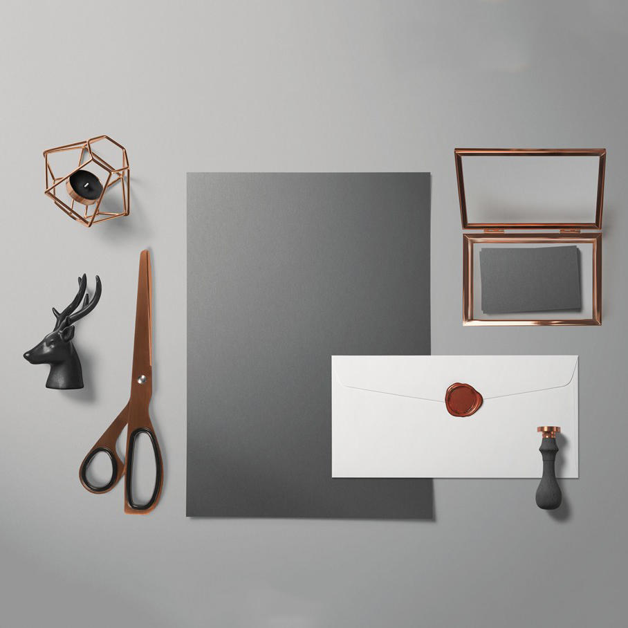 写作文具顶视图场景