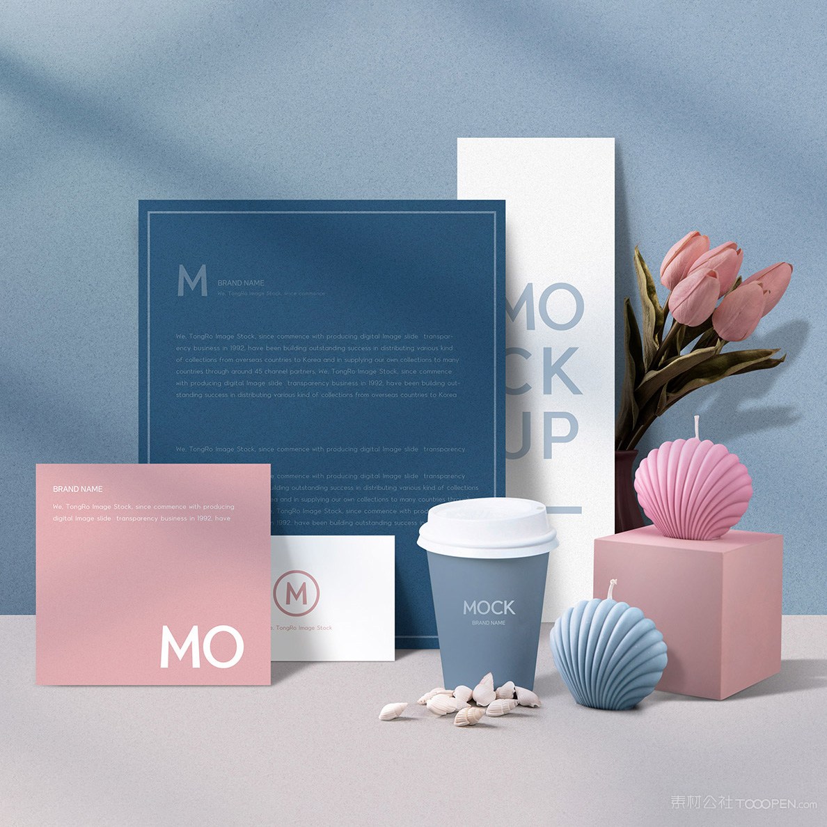 带光影效果的时尚VI贴图样机