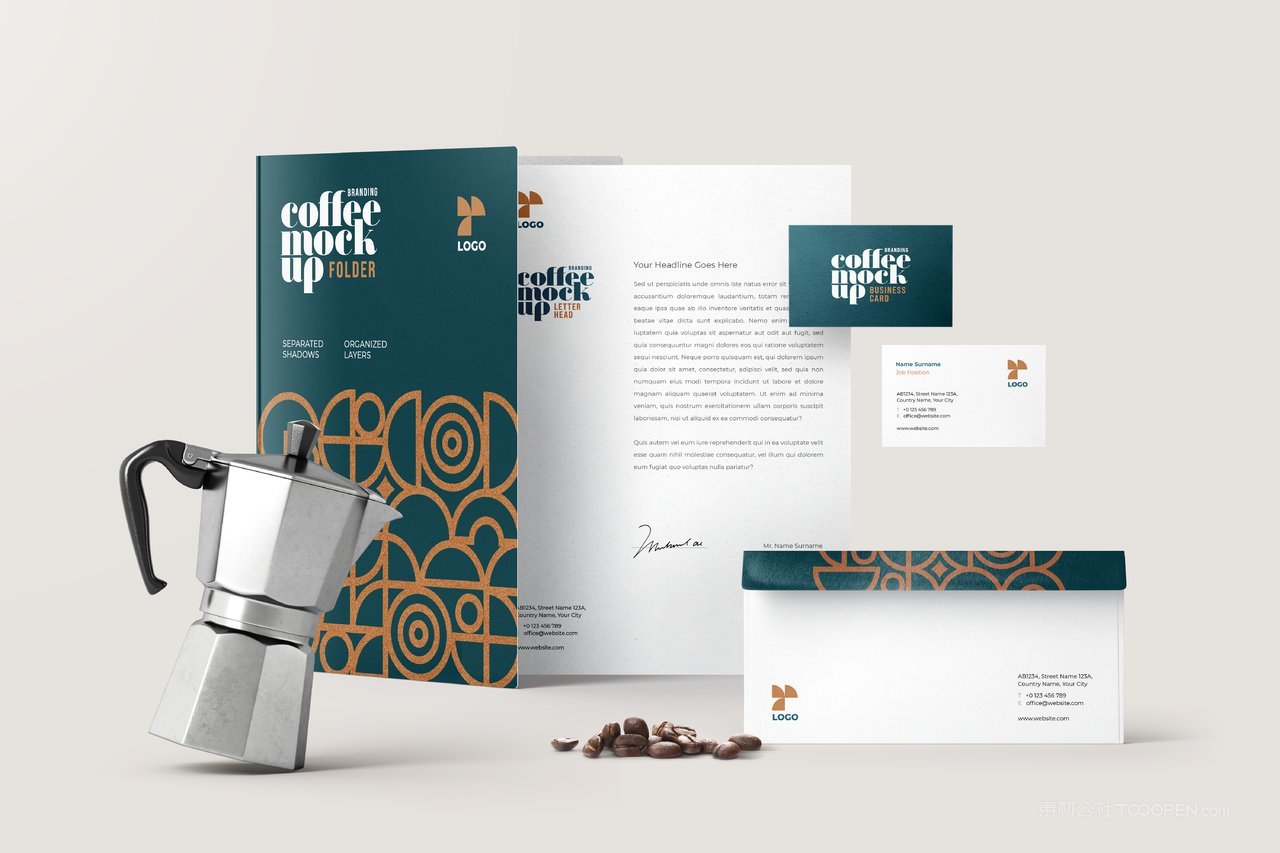 品牌奶茶咖啡logo定制vi包装展示样机 (3)