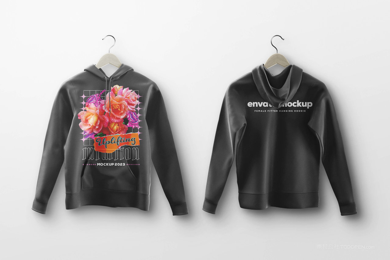 晾挂女款连帽衫样机