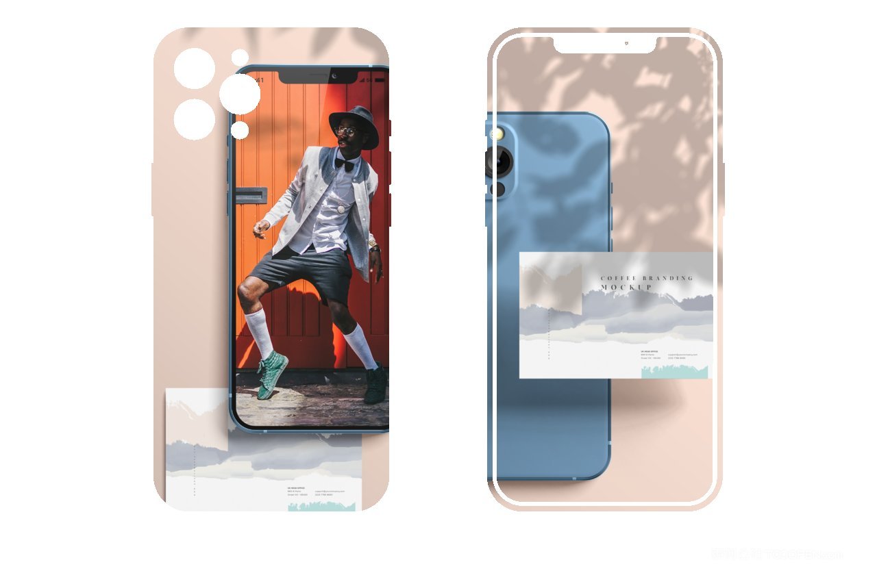 iphone13pro手机光影场景样机 (1)