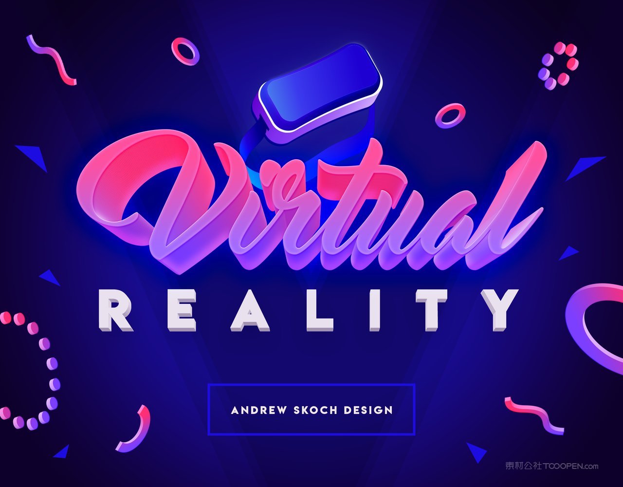 可爱卡通孟菲斯字特效果样机 (20)