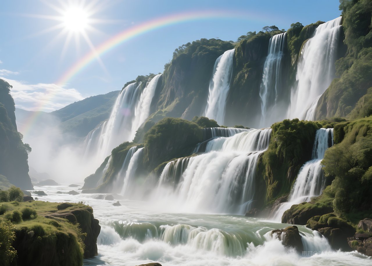 山峰景色山水唯美自然湖泊河流群山风景