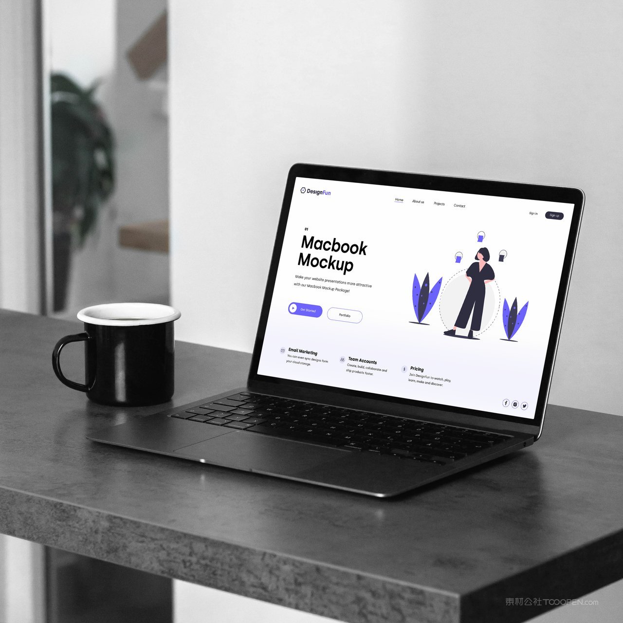 【2004期】卡通可爱苹果笔记本电脑ui界面样机 (30)