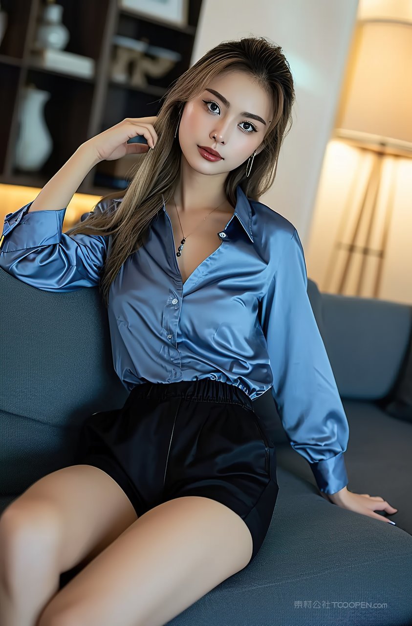 长发美女高清长腿性感蕾丝职业装丝袜少女短裙清纯