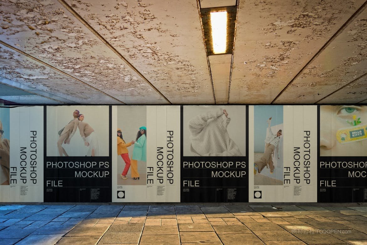 街道道路海报样机