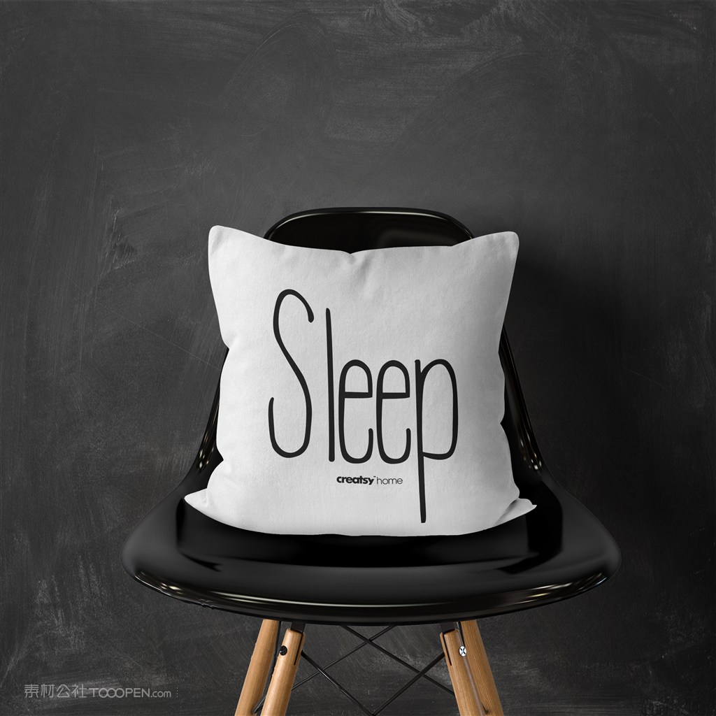 简约黑白抱枕靠垫软装素材样机