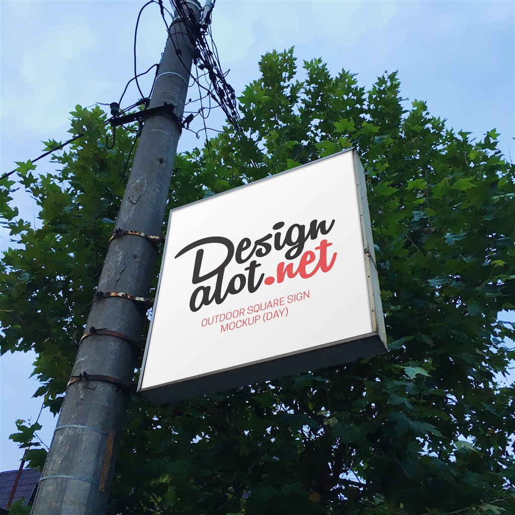 户外广告灯箱样机