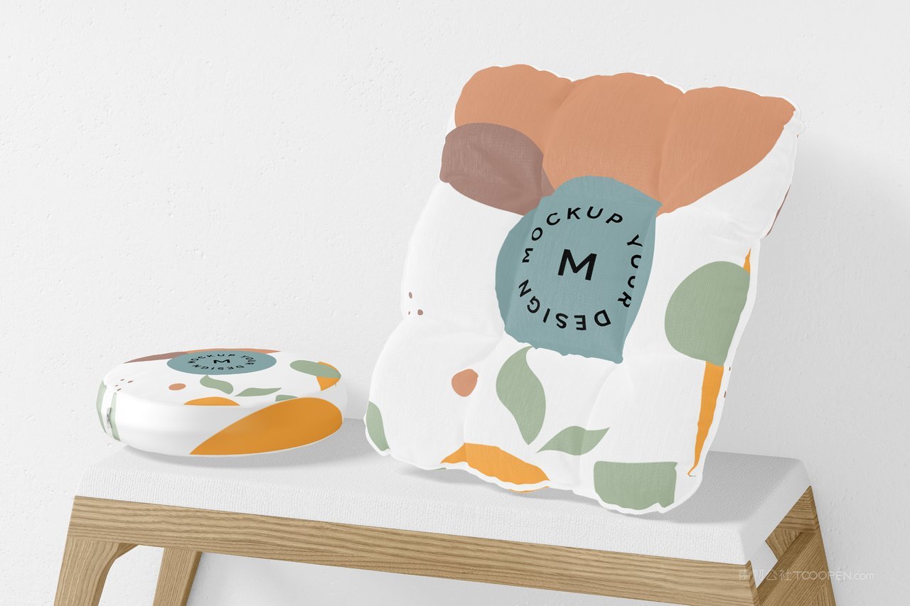 方形抱靠枕坐垫印花图案贴图样机 (13)