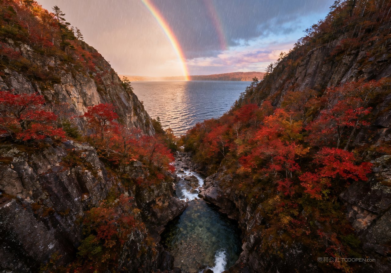 湖泊意境山峰唯美秋天天空山水青山