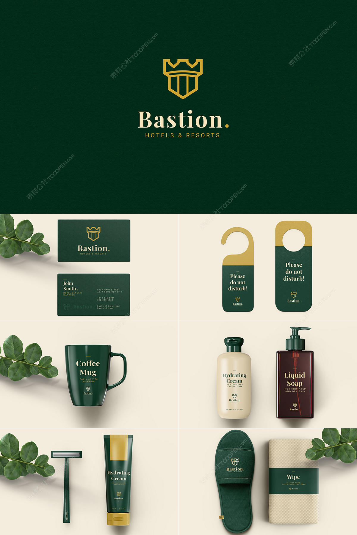 10款国外高档酒店vi样机模板