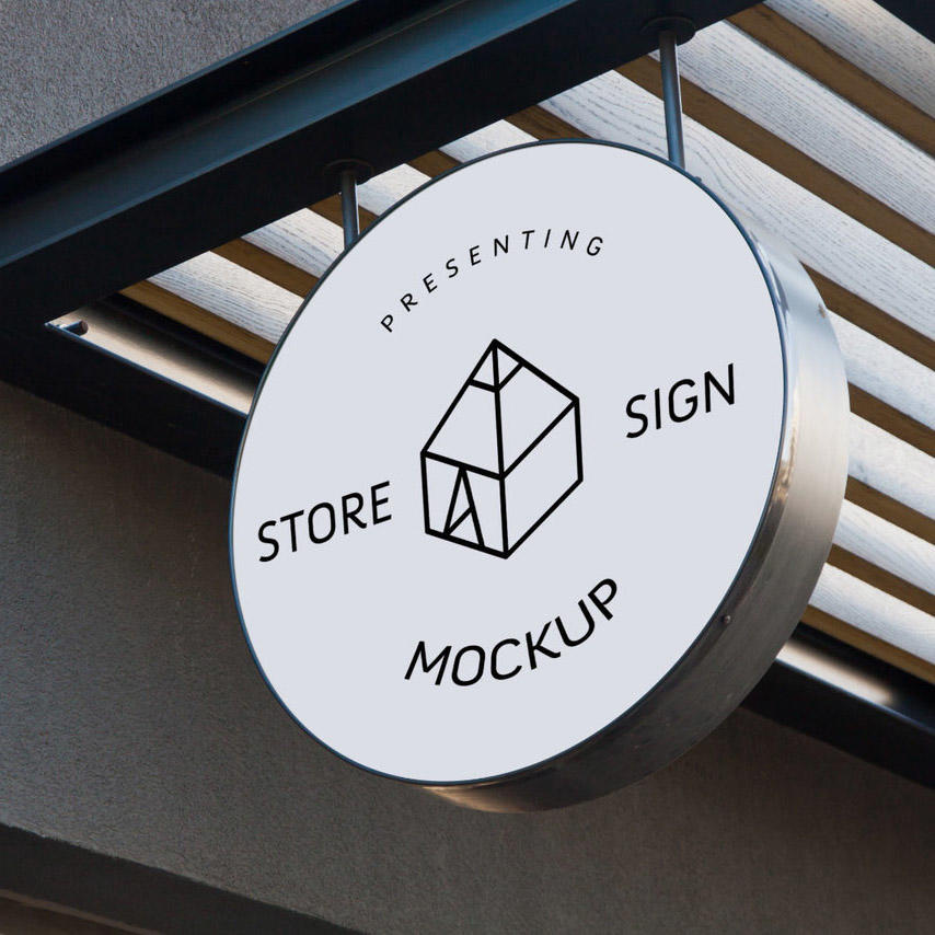 街头商店标志标牌样机