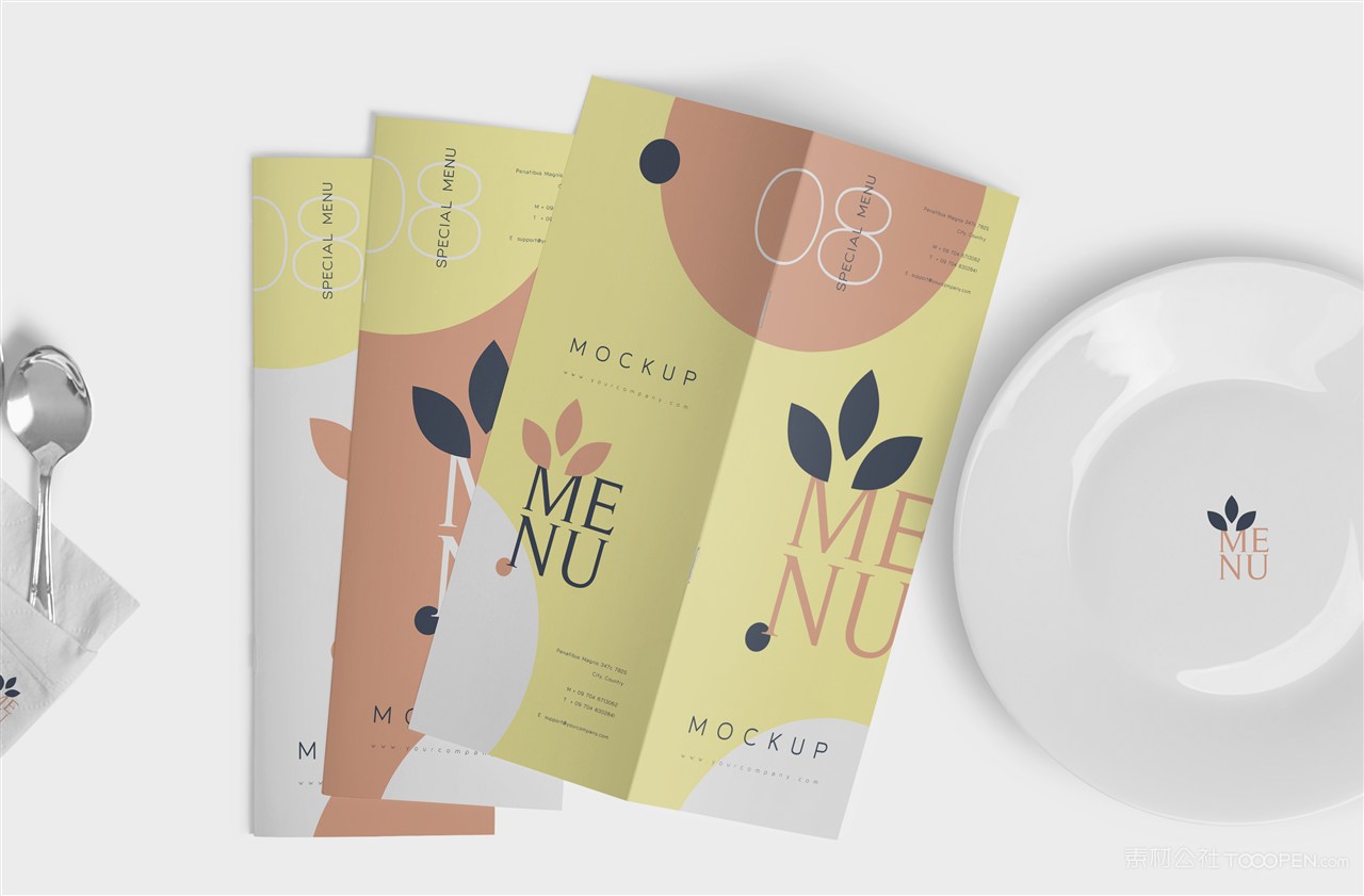 折页菜单传单样机