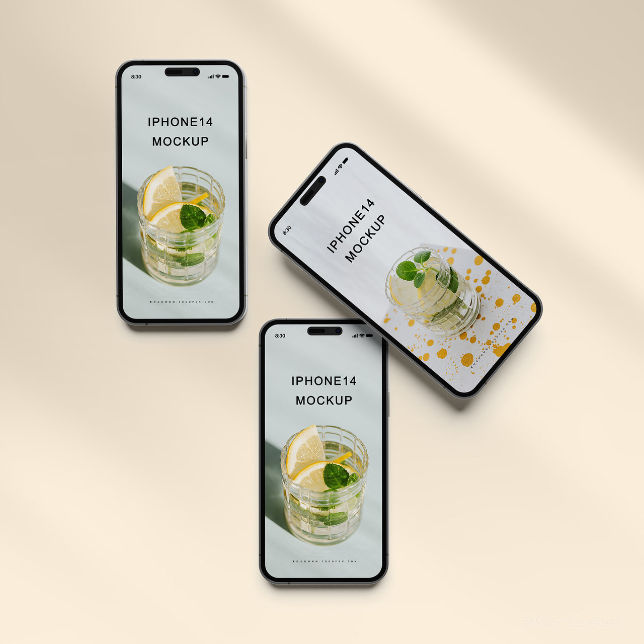 光影效果手机iPhone14Pro贴图样机
