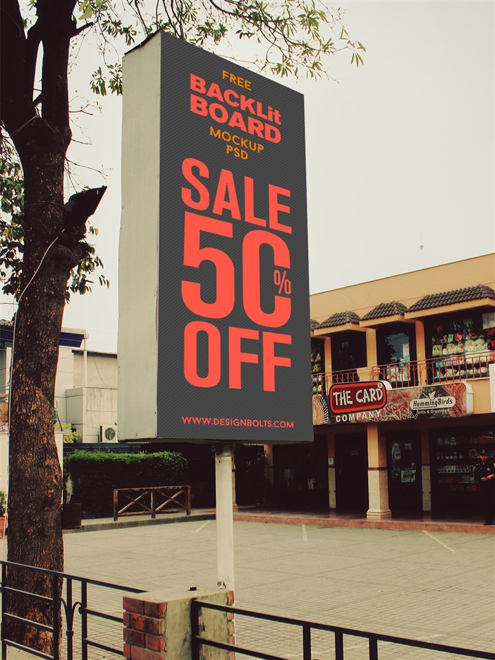 户外广告牌灯箱广告样机