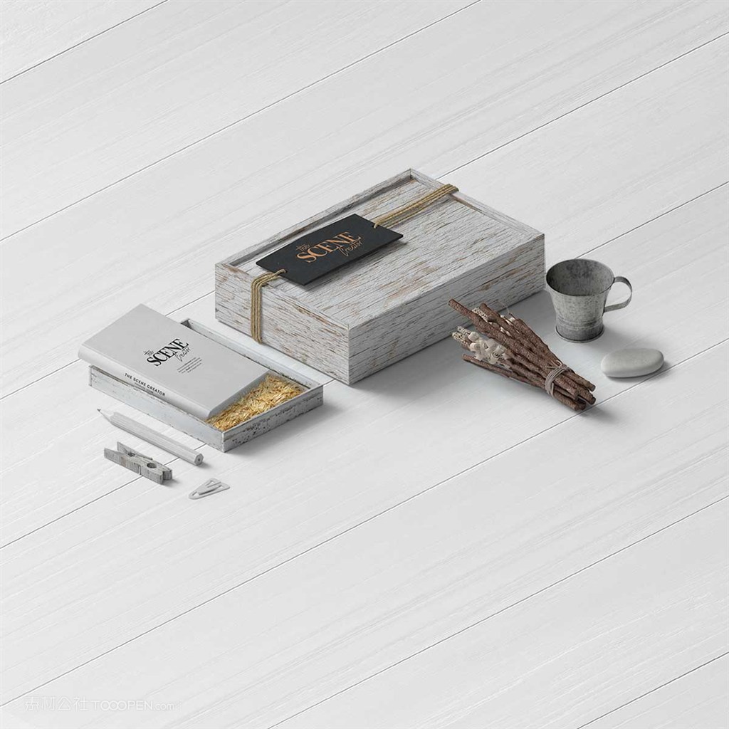 白色复古文艺桌面样机