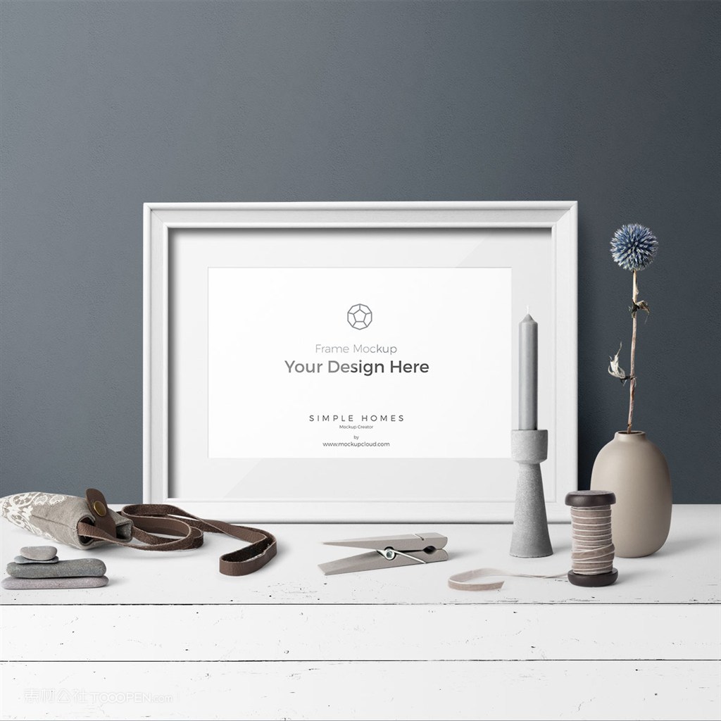 时尚豪华桌面相框样机