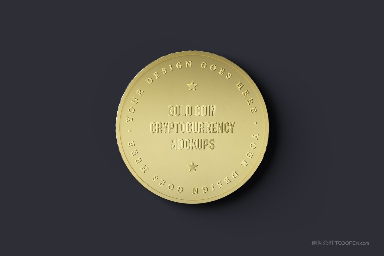 金色硬币logo展示图案样机 (3)