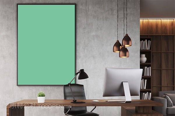 办公室海报样机设计模板