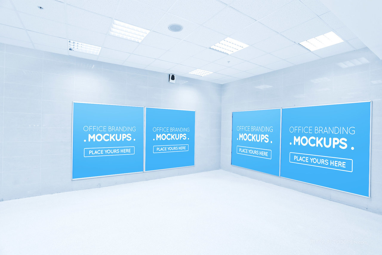 办公室海报样机