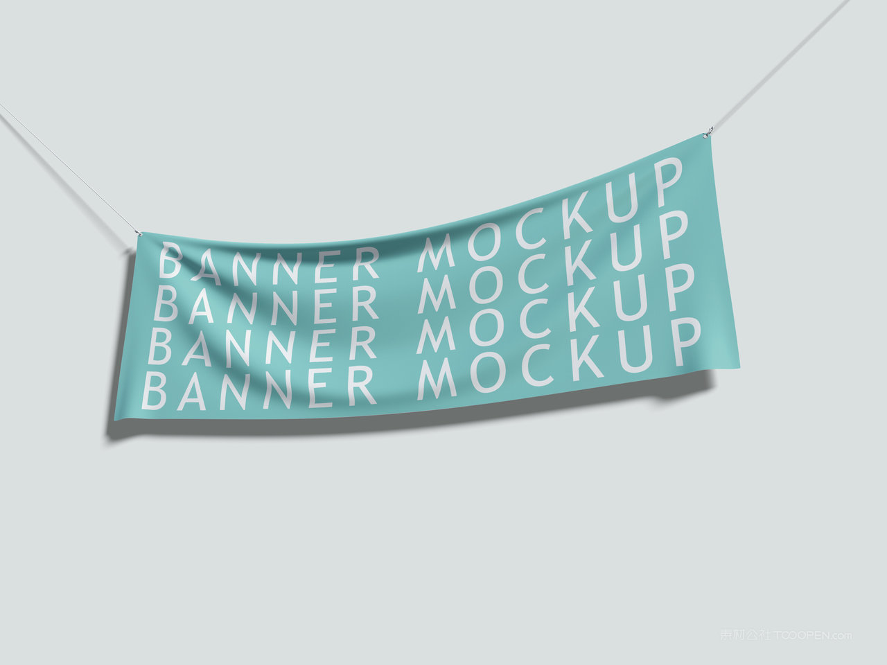 青色条幅应援横幅样机 (7)