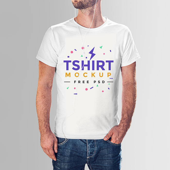 T恤衫图案设计效果展示样机