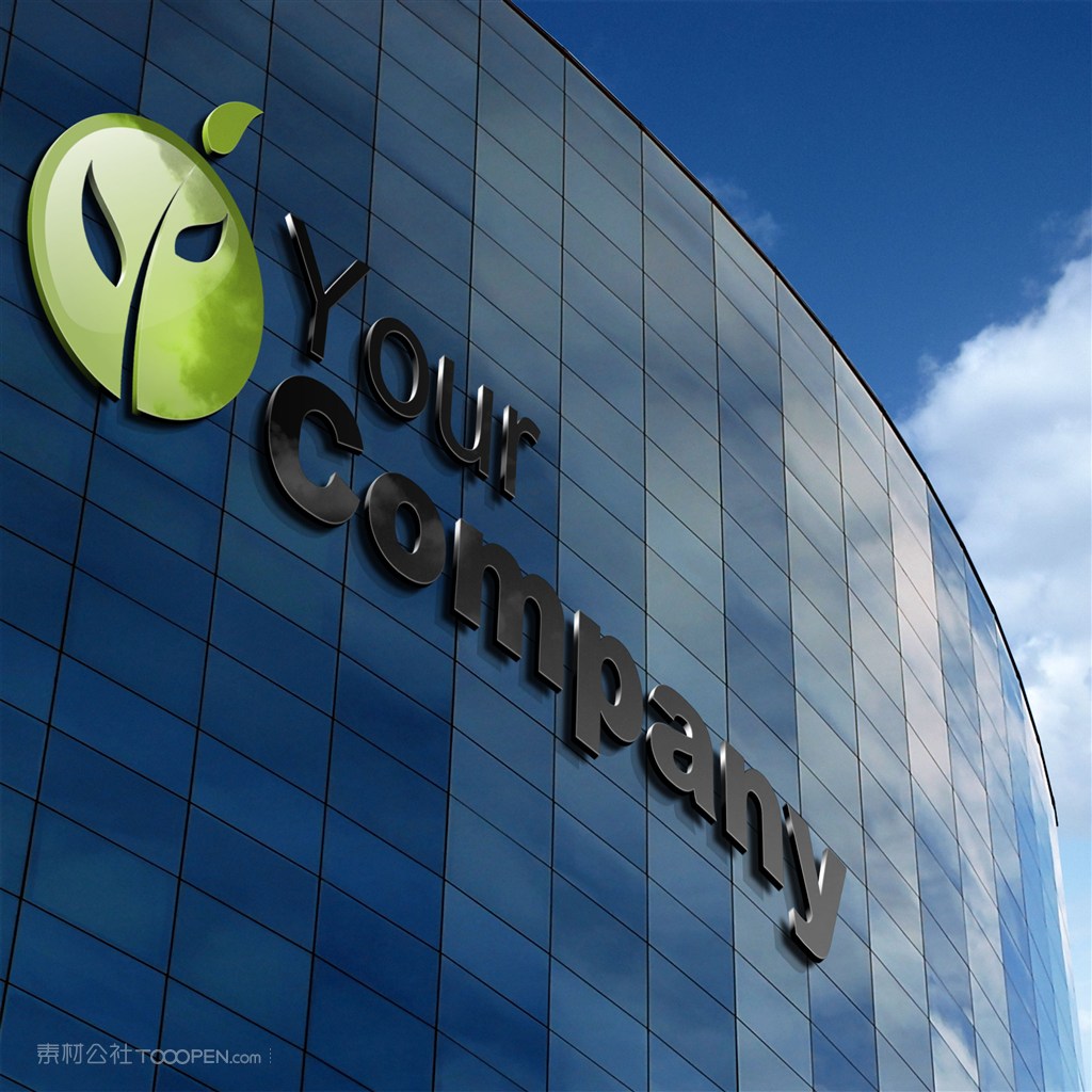 企业logo公司门头立体标志样机