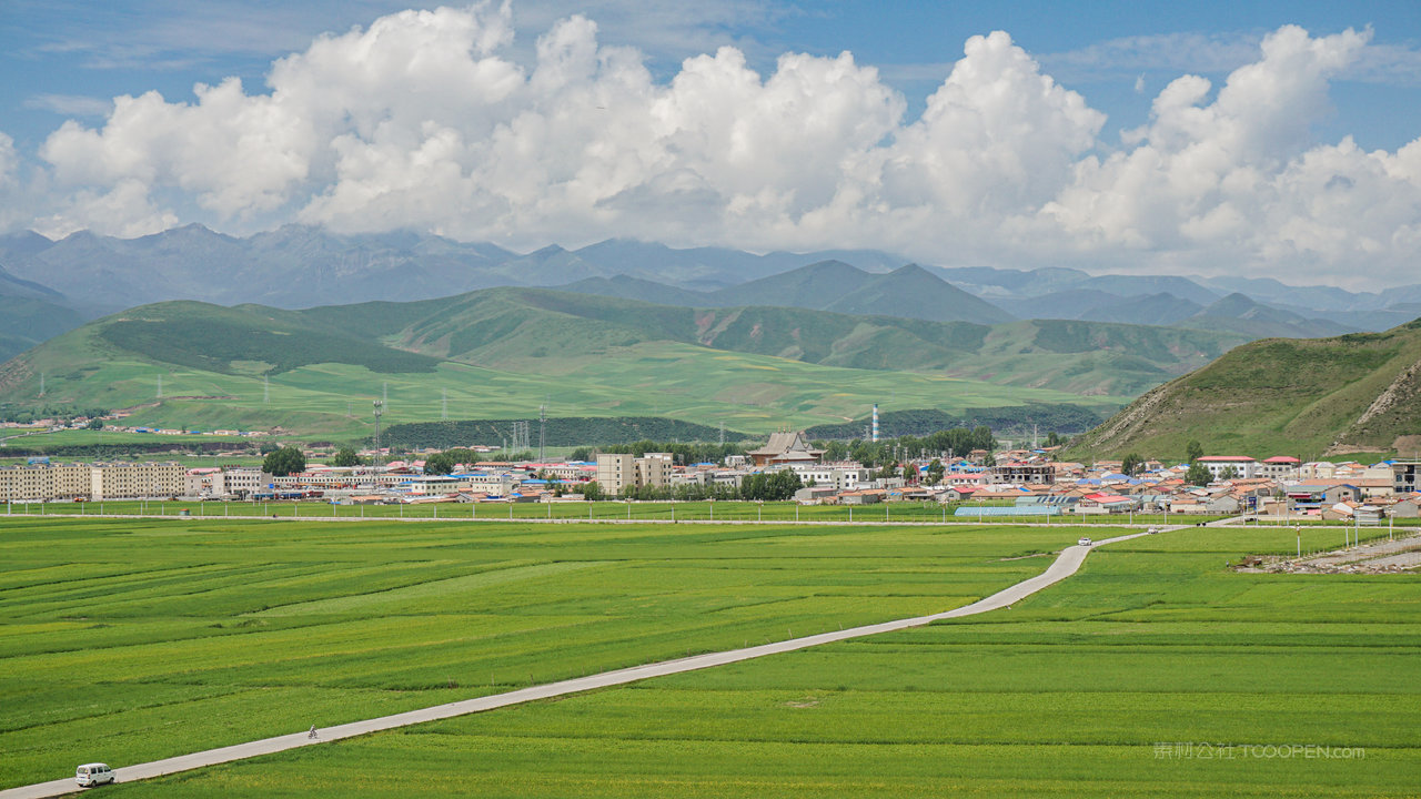 青海门源田园风光
