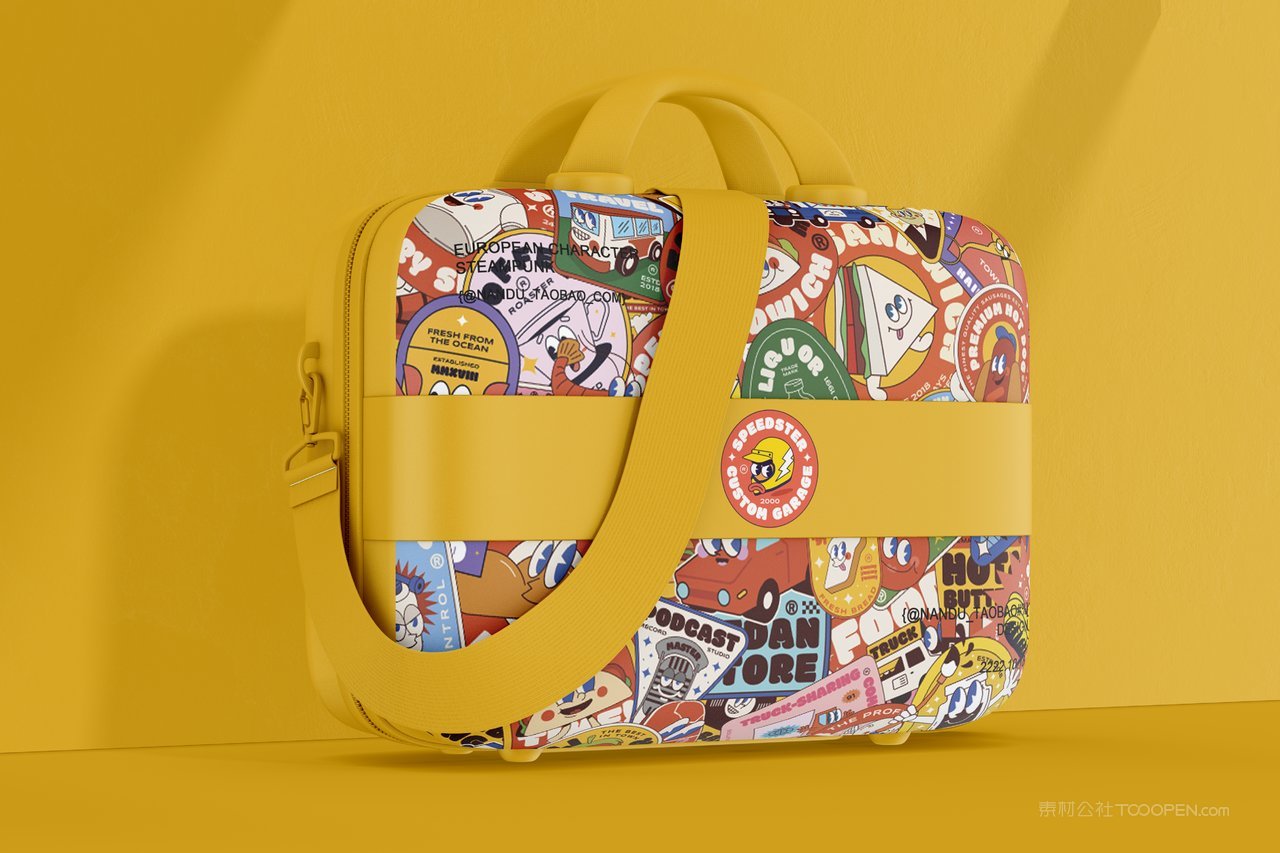 【2181期】单肩背包箱子图案设计展示样机 (4)