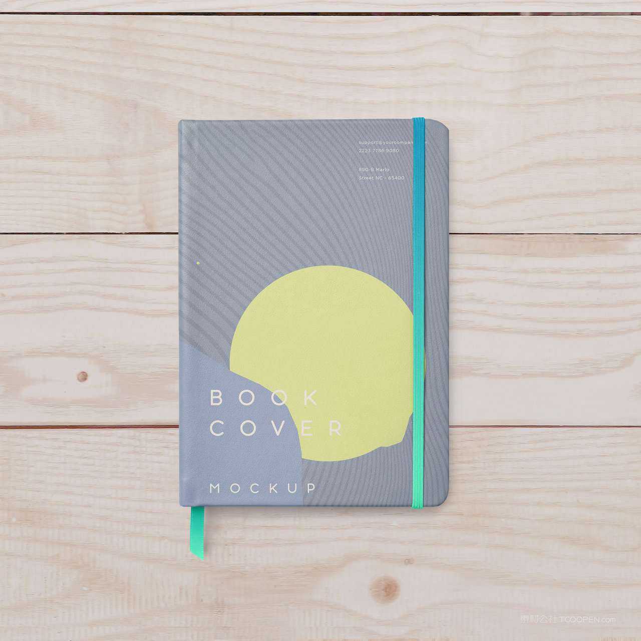 木板上的书籍画册贴图样机