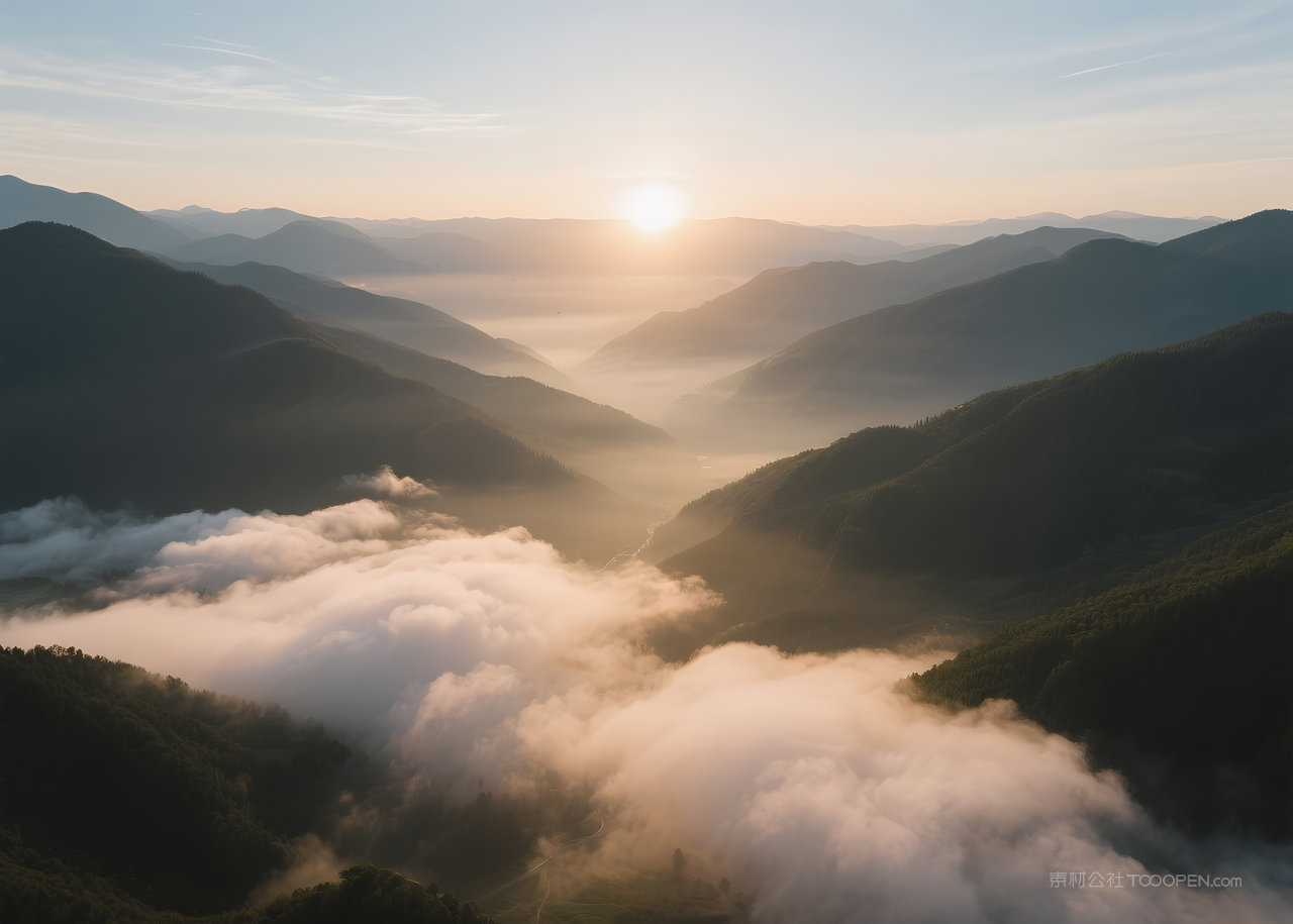 天空美丽自然风景唯美云彩风光日出云层