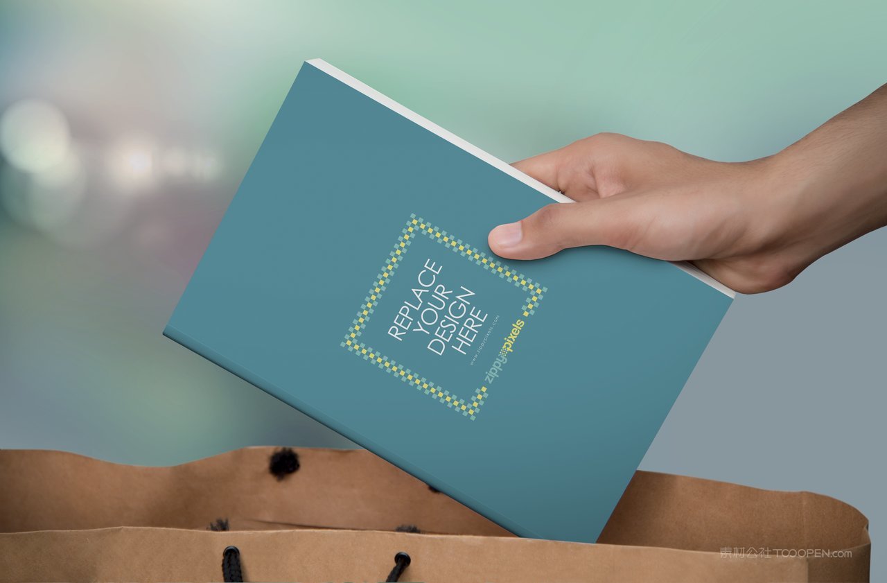 精装书本厚脊书籍场景高清样机 (67)