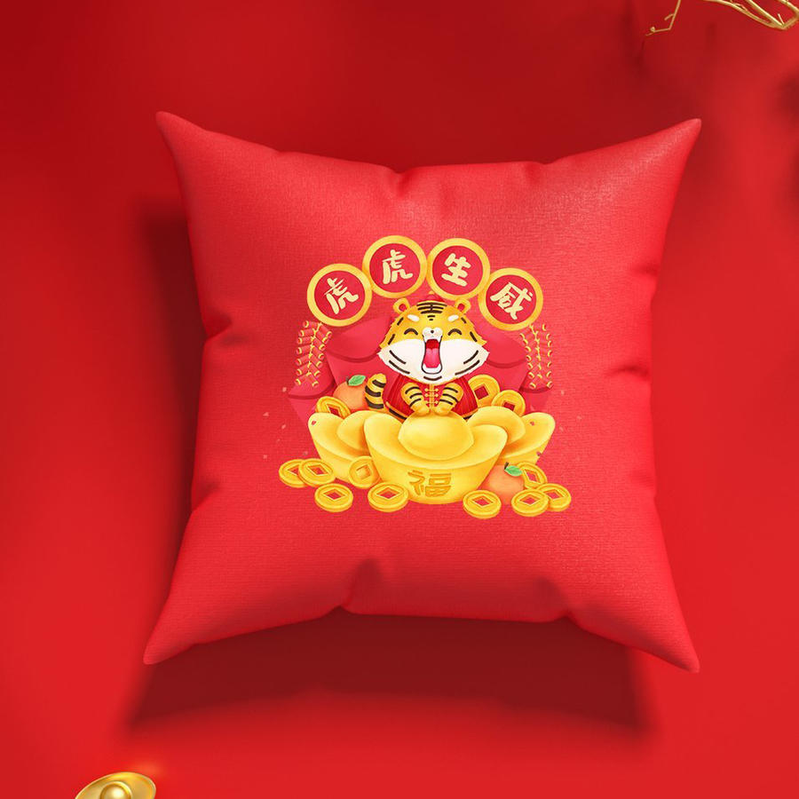 2022虎年喜庆红色贺岁文创场景样机 (6)