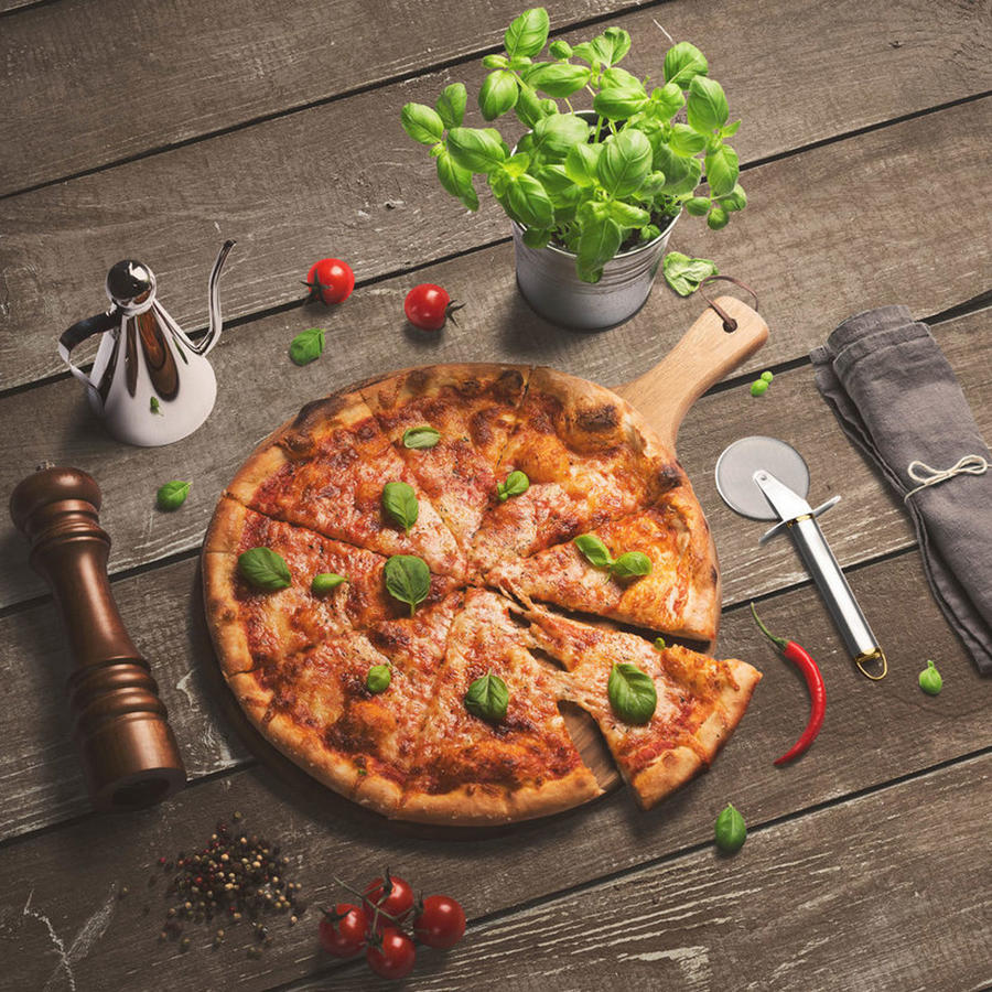 披萨食品场景样机