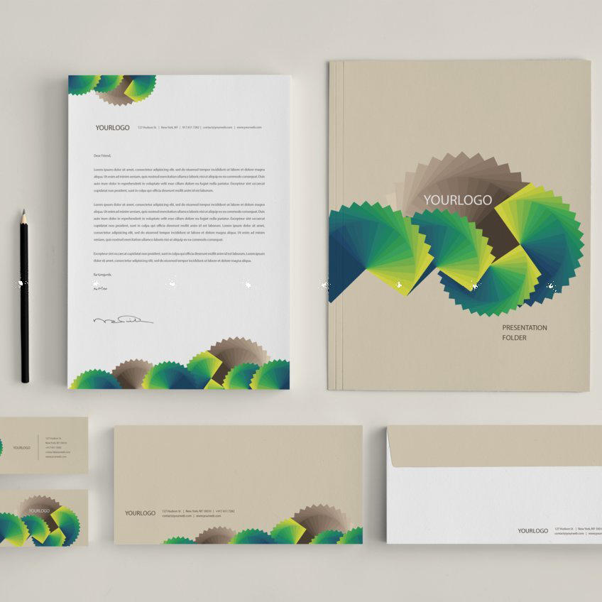 绿色商务vi贴图样机模板 (24)