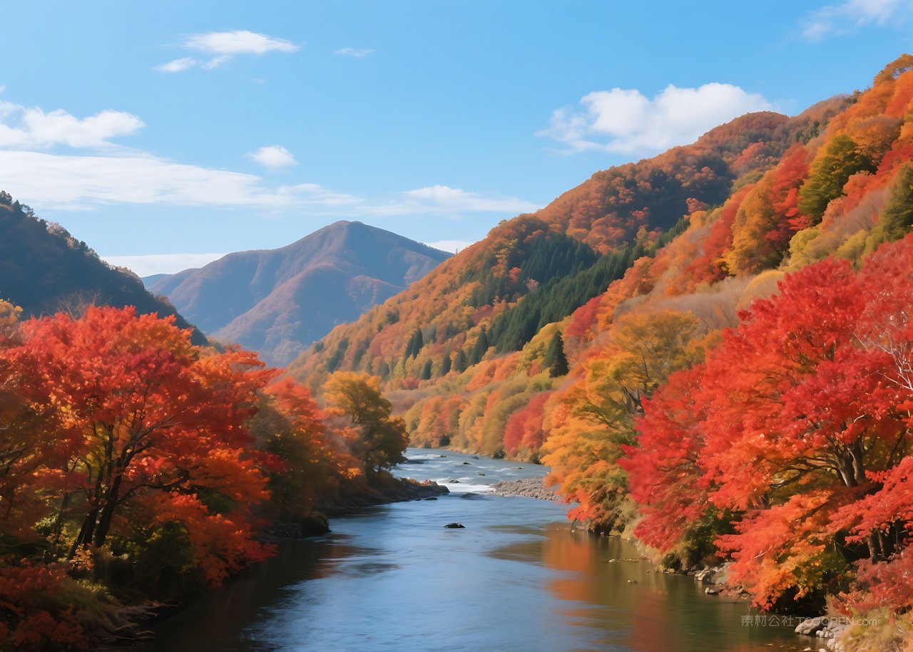 风景景色群山山峰湖泊山水唯美自然河流