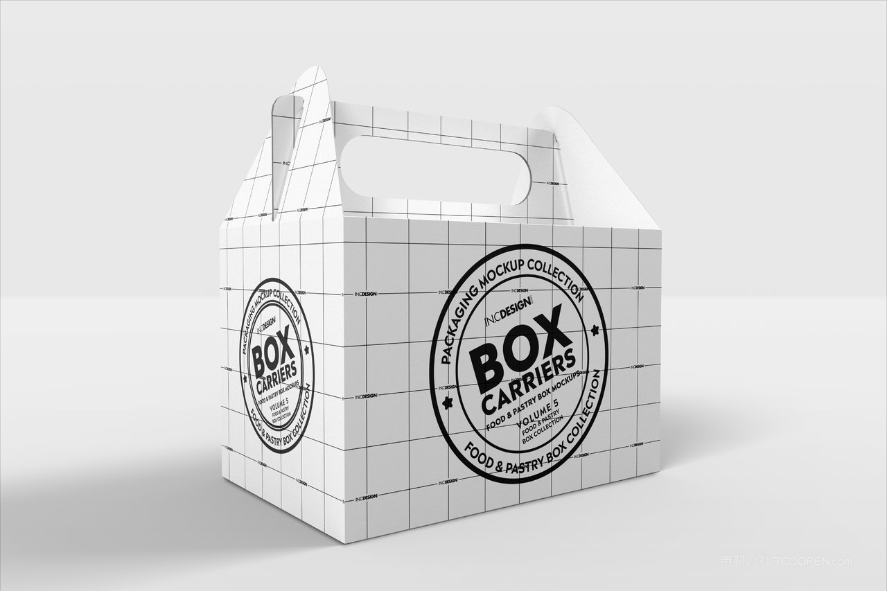 烘焙蛋糕面包店品牌食品纸质包装贴图样机 (1)